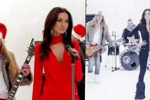 Vyprsená a v sexy kombinéze na tělo! Eliška Bučková hvězdou vánočního klipu