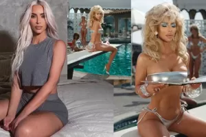 Kim Kardashianová a její nová kolekce plavek: Blyštivá osmdesátá!