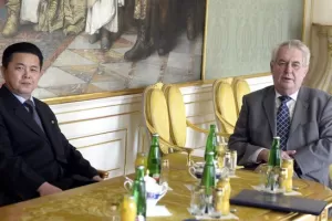 Zeman přijal na Hradě syna Kim Ir-sena: Ptal se Kima na jazyky