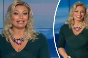 Borhyová ve čtvrtém měsíci těhotenství: Mrkněte, jak jí to sekne s výstřihem a většími ňadry na televizní obrazovce