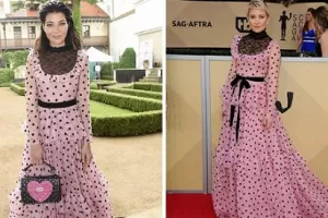 Monika Marešová Koblížková - Monika Marešová oblékla stejné šaty jako hollywoodská hvězda: Která z nich byla v přeslazené róbě krásnější?