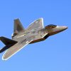 F-22 Raptor Jet Airplane flying at 2015 Planes of Fame Air Show in Chino, California