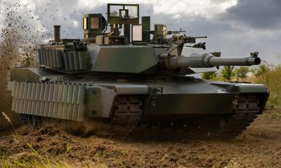 M1A2 SEP Abrams TUSK II tank at the training ground