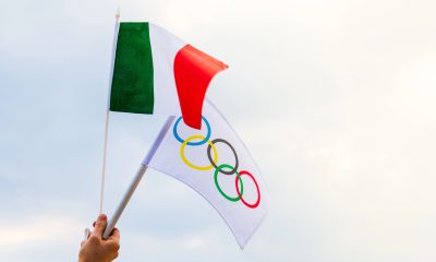 Italská vlajka a olympijská vlajka / Foto: Depositphotos